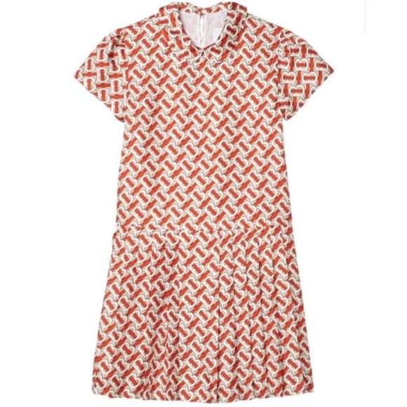 Burberry Kids Lenka Monogram Print Silk Twill Dress - 10Y - Picture 1 of 12